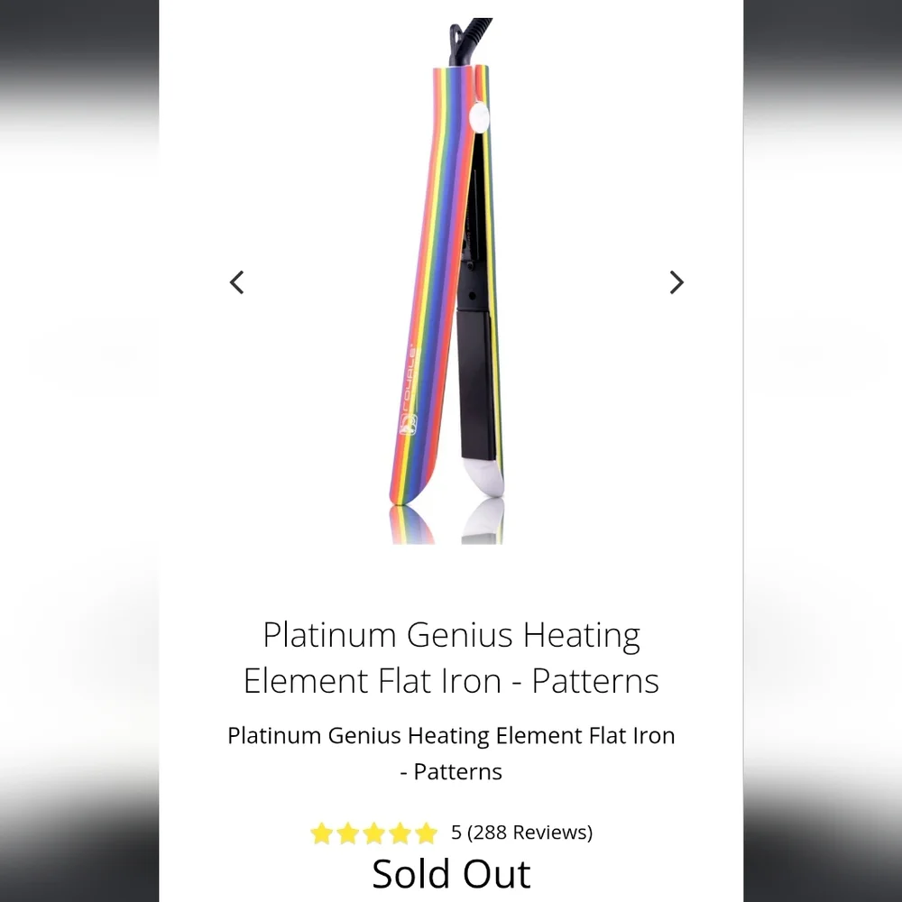 Royale Vibrant Multicolor Hair Straightener Royale Ionic Flat Iron Luxury Ceramic Tourmaline 2 in 1 Hair  main image 2